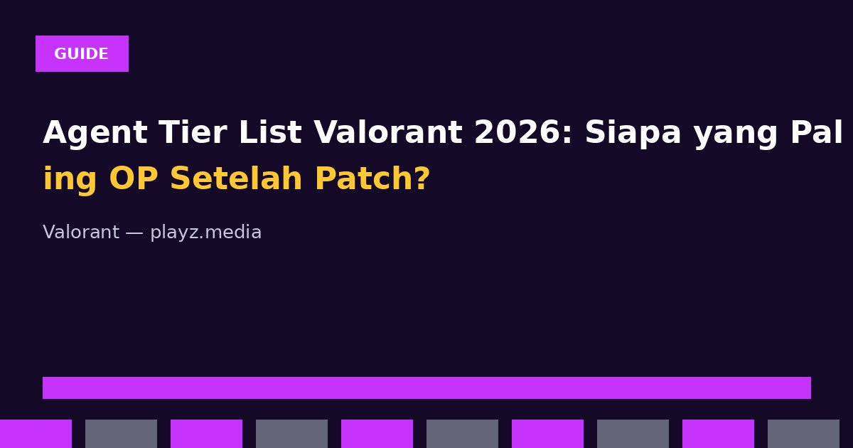 Agent Tier List Valorant 2026: Siapa yang Paling OP Setelah Patch?