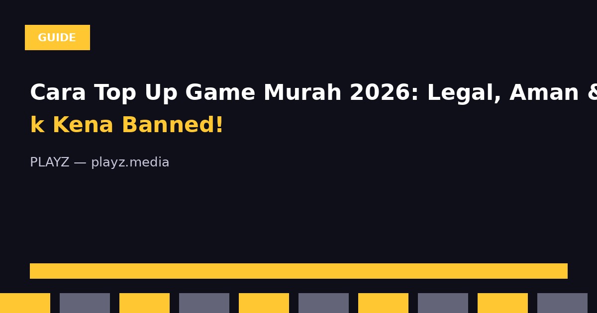 Cara Top Up Game Murah 2026: Legal, Aman & Gak Kena Banned!