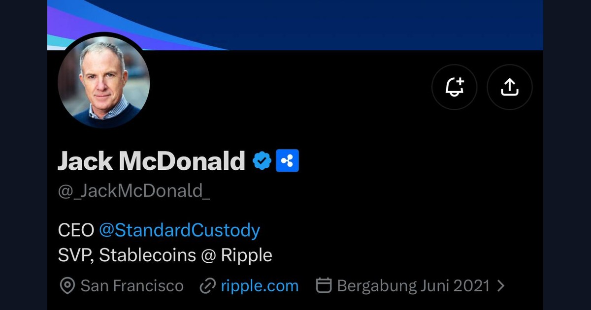 Ripple SVP Jack McDonald Behind $CUSTODIAN: A Quiet RWA Test on Robinhood Chain?