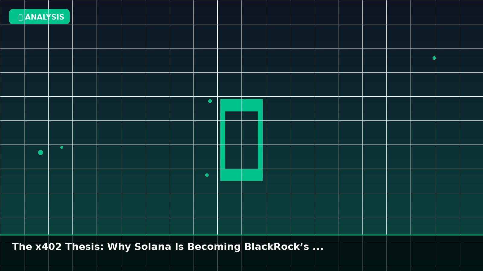 The x402 Thesis: Why Solana Is Becoming BlackRock’s Web-Native Settlement Backbone